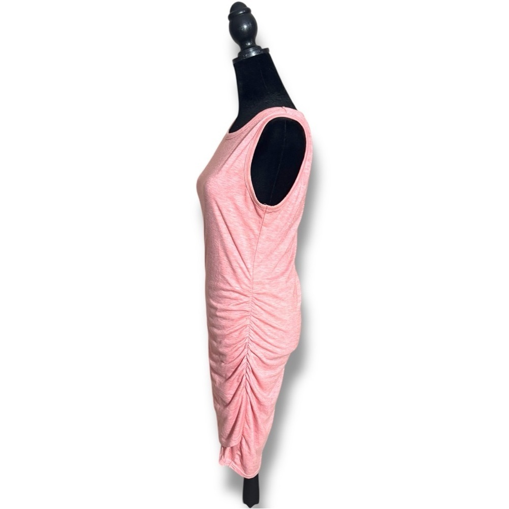 BTFBM Crewneck Rouched Side Pink Sleeveless Mini Dress - Picture 5 of 16